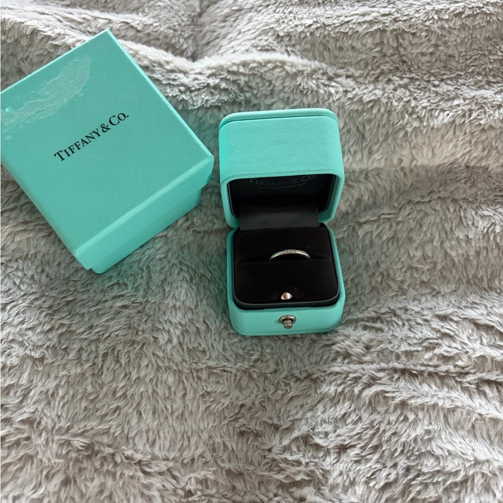 Tiffany & Co. Platinum Three Diamond Forever Ring  Size 3.25